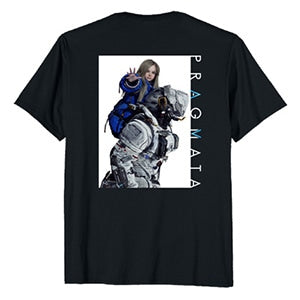 PRAGMATA Schwarzes T-Shirt – Hugh & Diana